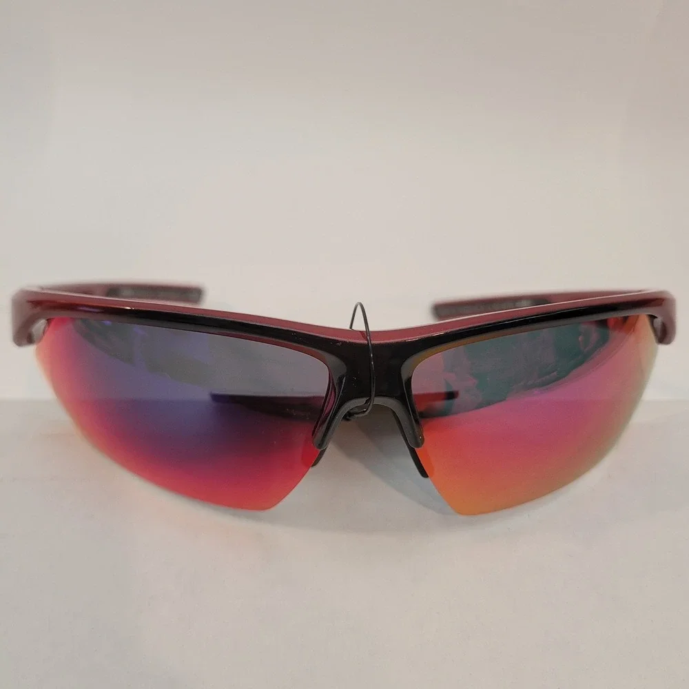 Foster Grant Ironman Sunglasses Mens‎ Polarized Active Red Mirror NS1124